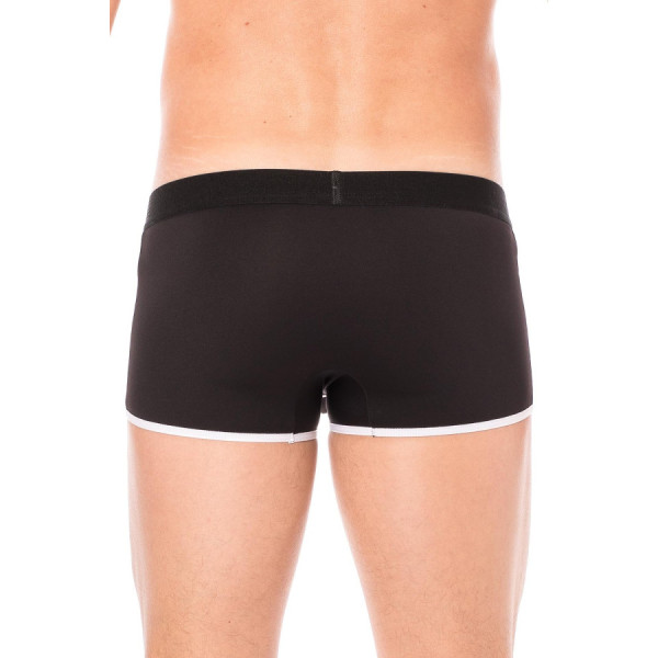 Mini-Pants noir échancré avec zip 